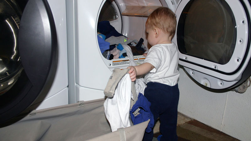 10 Month Old Doing Laundry