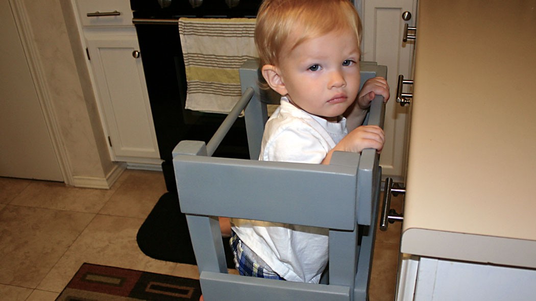 Building a Learning Tower with an IKEA Bekvam Stool