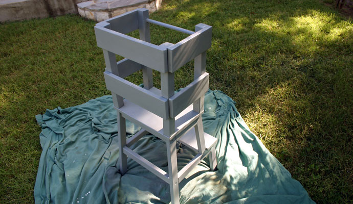 IKEA Hack Learning Tower after painting