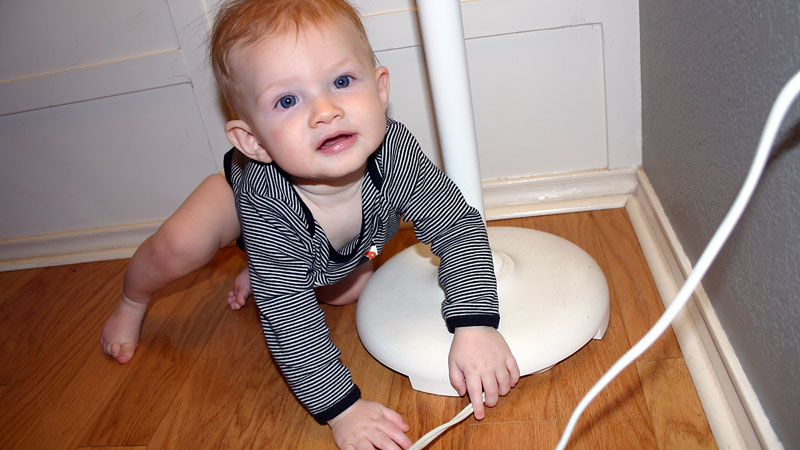 A Floor Lamp is an Innocent Household Item We Forget to Baby Proof