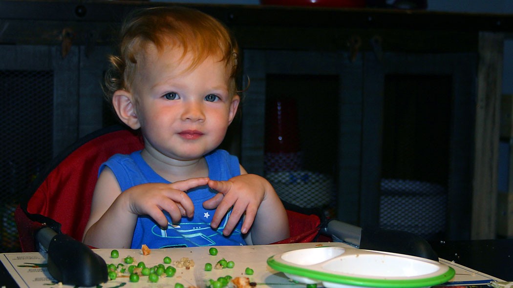 That Poore Baby using Sign Language to say 'More'