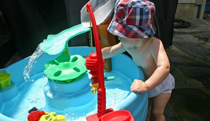 Watching water come out of the fish bowl