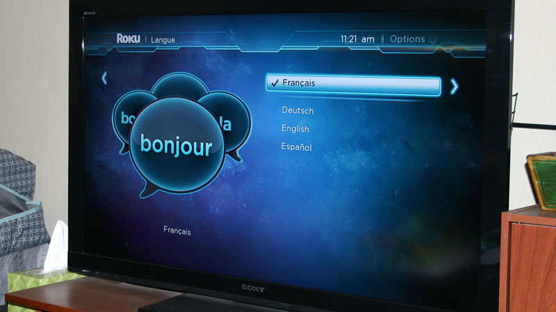 Roku set to French